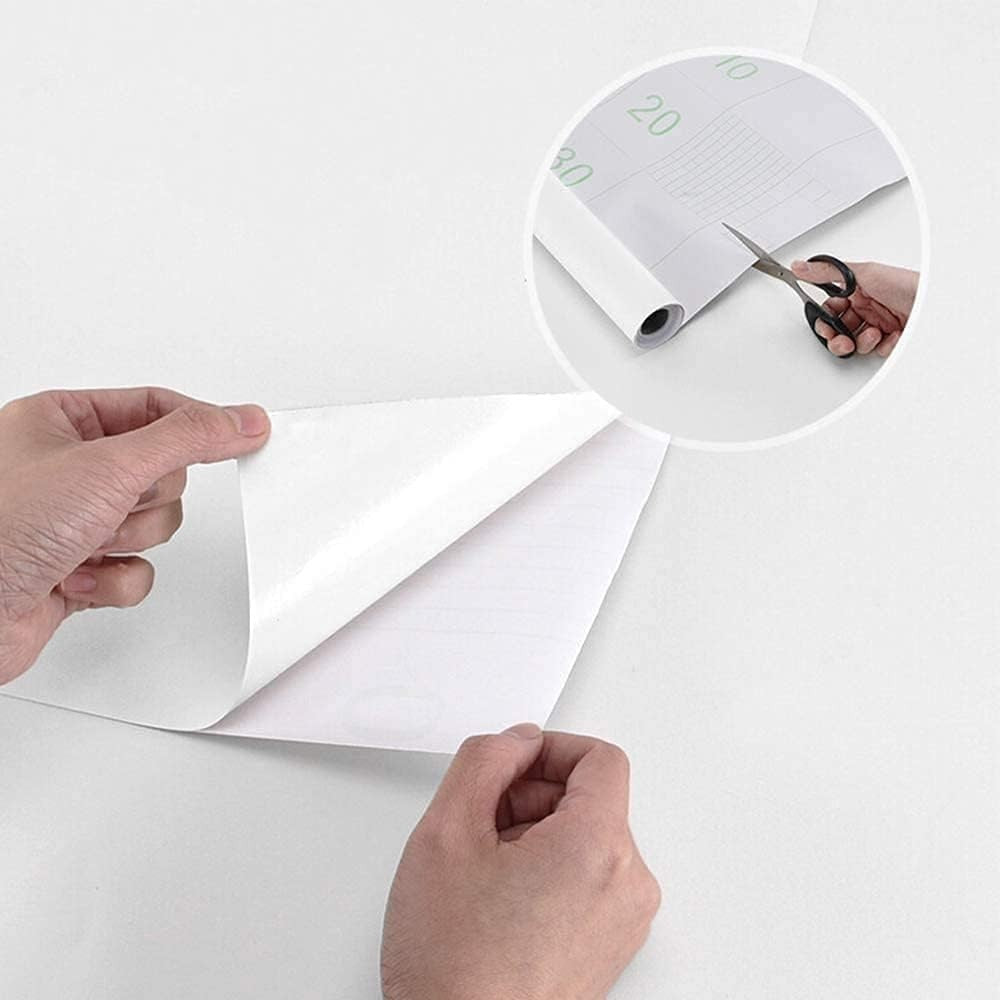Sticky Back Plastic Wallpaper White Self Adhesive paper 60X1000cm Peel and Stick