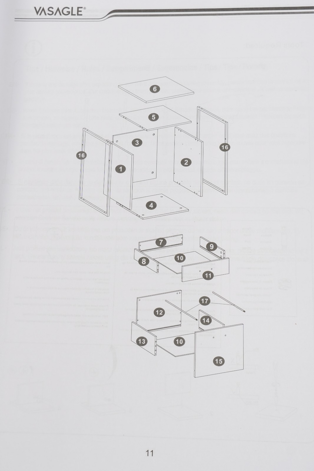 Office Filing Cabinet, 2-Drawer File Cabinet on Wheels, Steel Frame, Industrial,