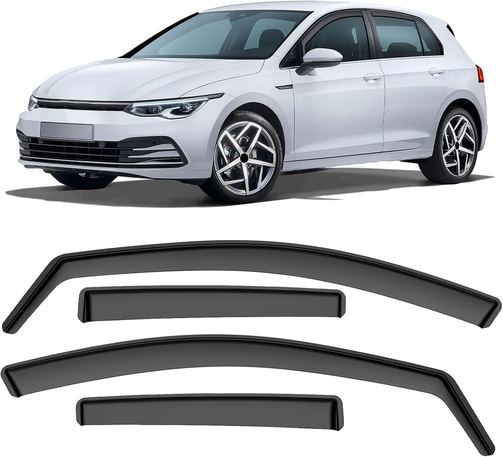 Wind Deflectors Rain Guards VW Golf MK7 MK8 Hatchback 5 Door 2012-2023 In-chanel