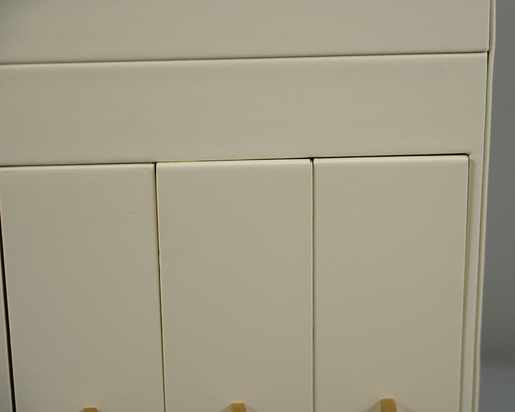 Jewellery Box with Glass Window 5-Layer Jewellery Organiser Gold Cream