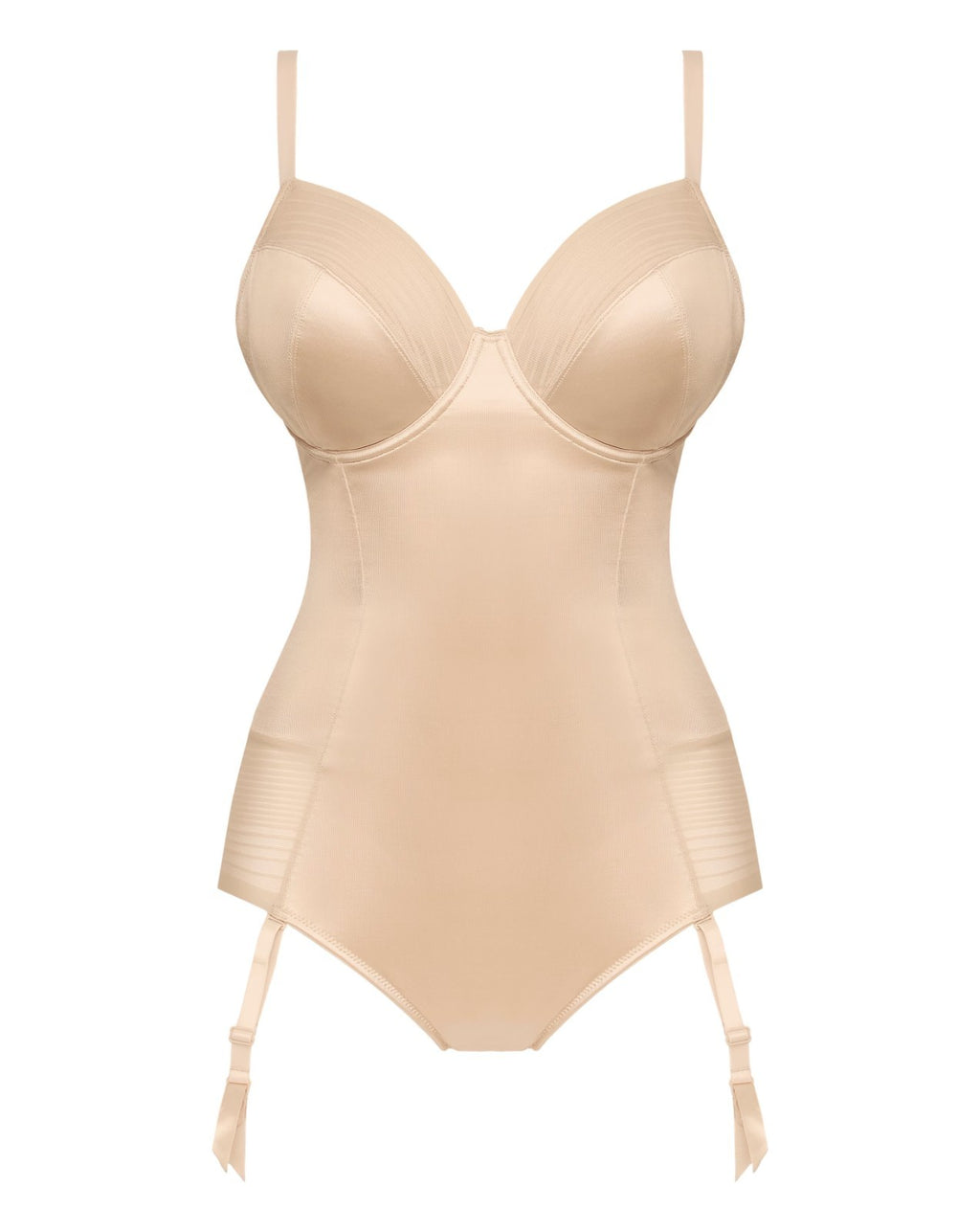 Shapewear Medium Tummy Control Wired Plunge Body Suit 44D MAGISCULPT Almond