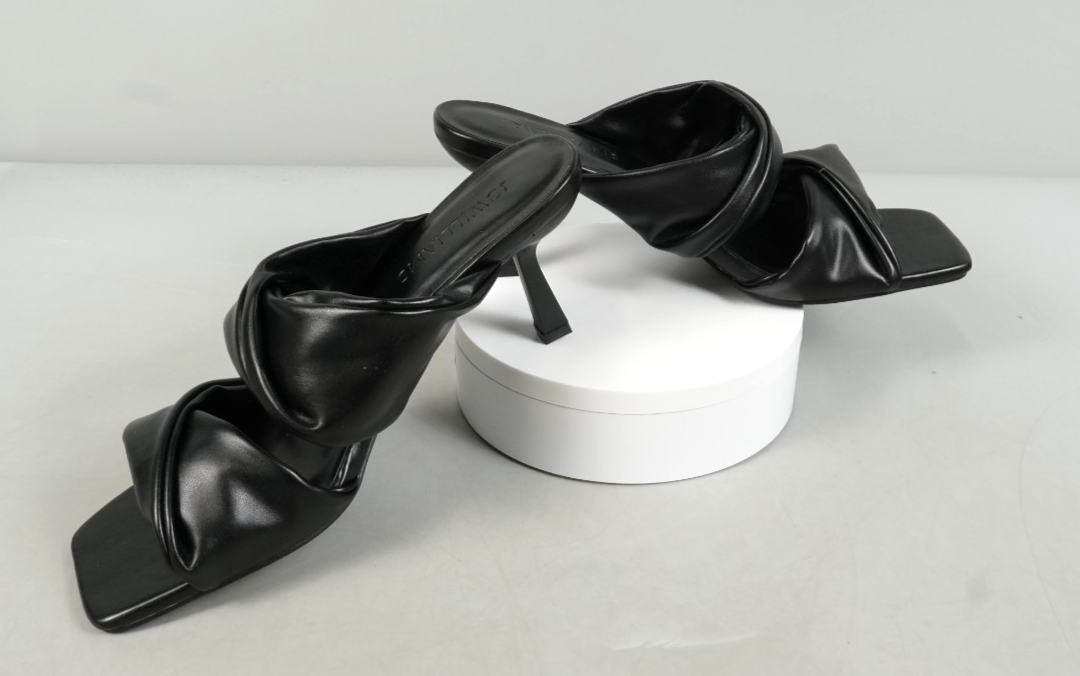 UK 7 Black Two Bar Mule Heels Wide Fit (E) JD Williams Slip-On Heels EU 40