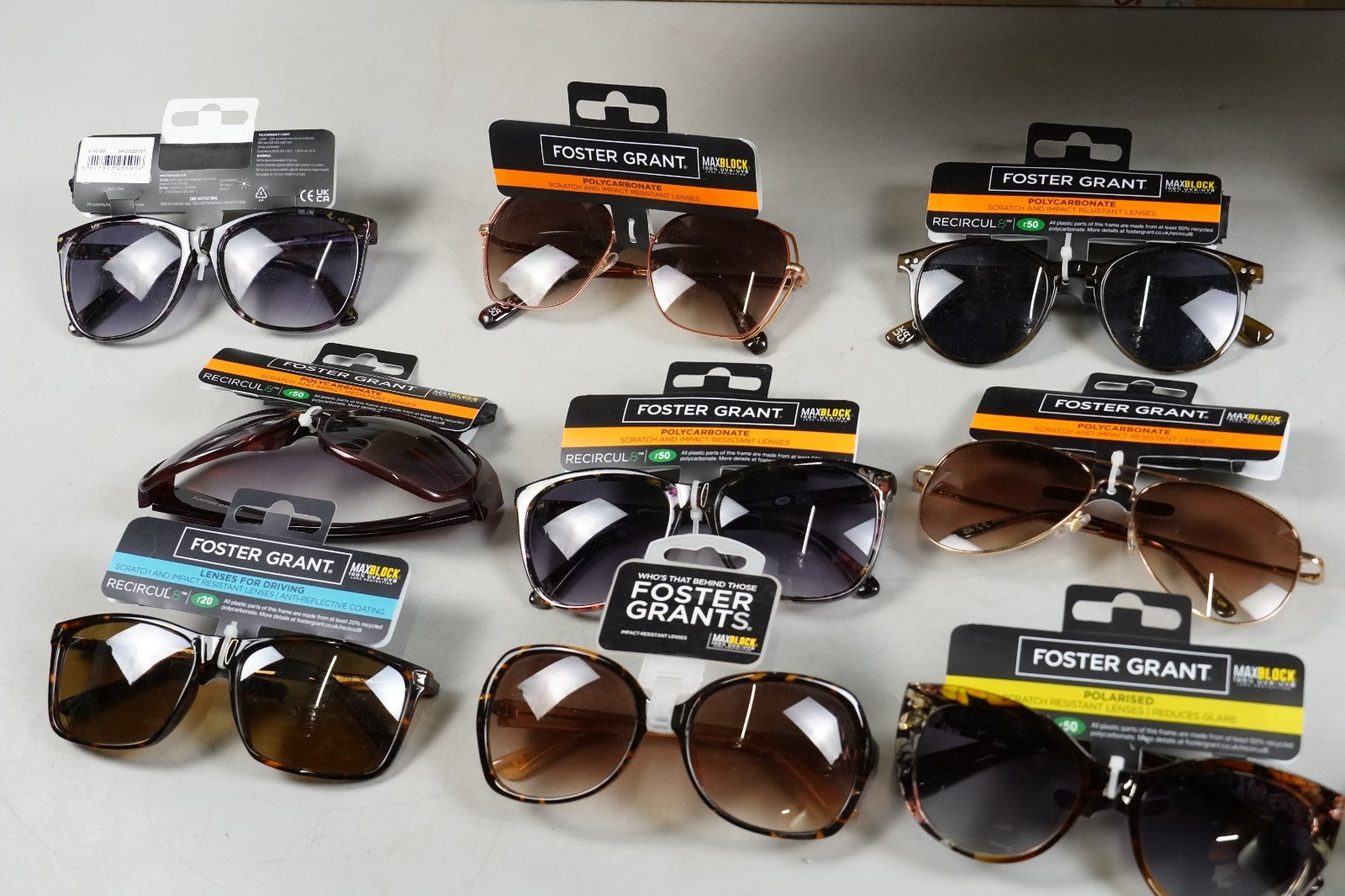 JOBLOT 300 Mixed Mens & Females Foster & Grant Sunglasses over £4000 RRP Carboot
