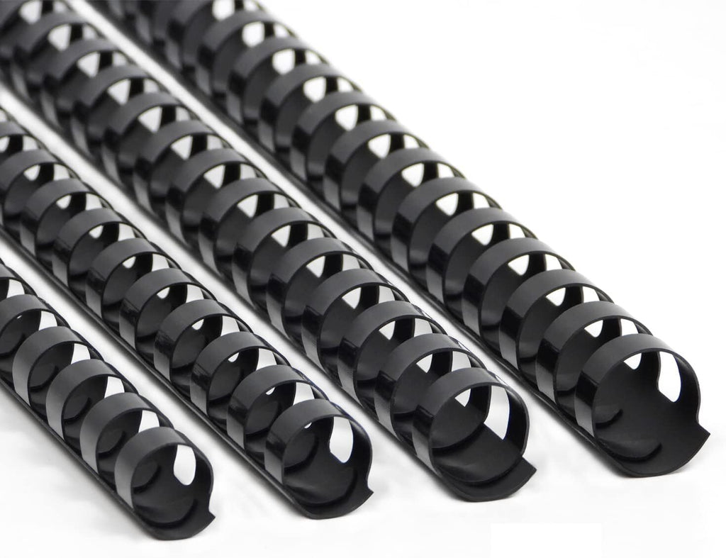 Black Plastic Binding Combs A4 21 Ring 90-145 Sheet, 12 14 16 18 mm, 80 pcs