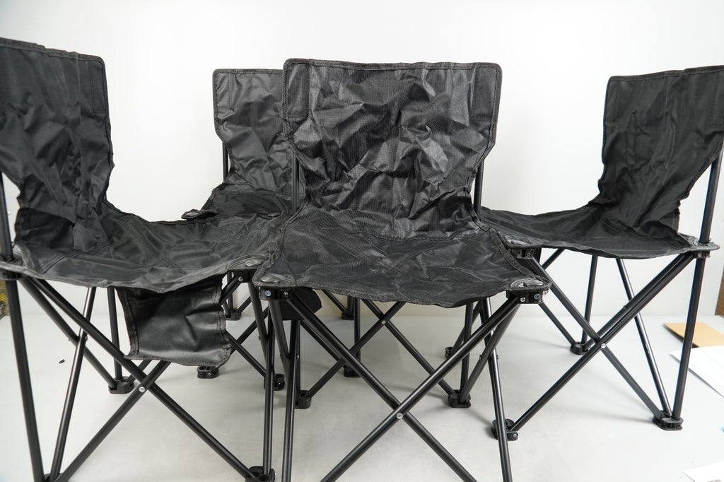 Camping Set Table and Chairs Portable Folding Dining, 4 Chairs 1 Table Black