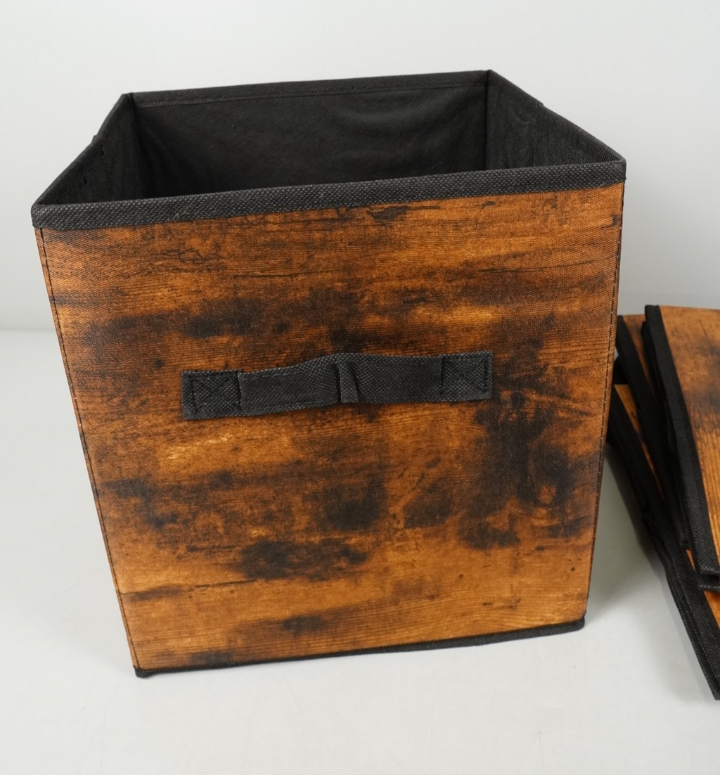 Cube Storage Organiser with 6-Cube Storage Boxes 64x31.5x95.5cm