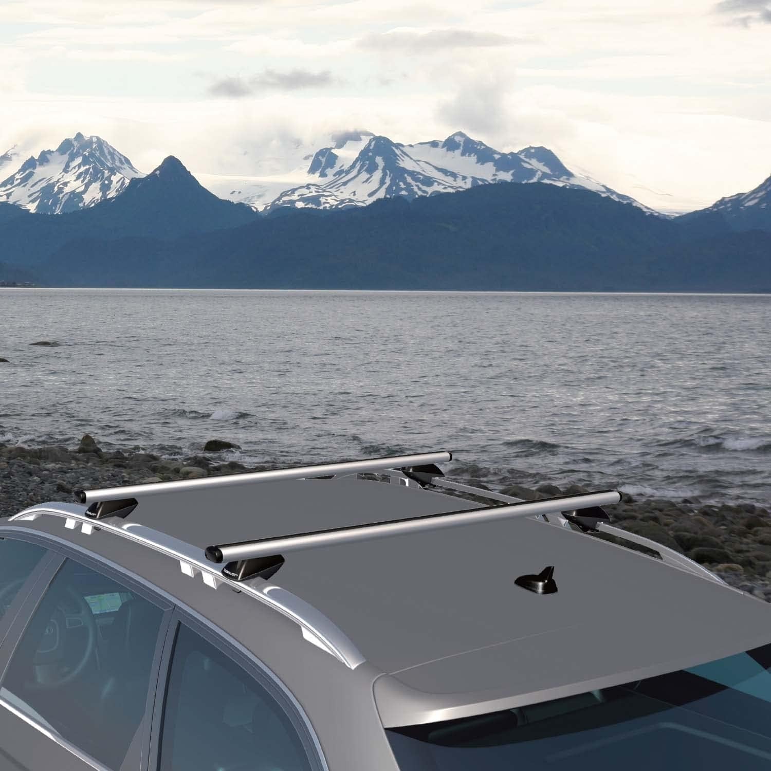 135cm Roof Rack Cross Bars, Adjustable Aluminum Roof Bars, Fits Most Existing Ra