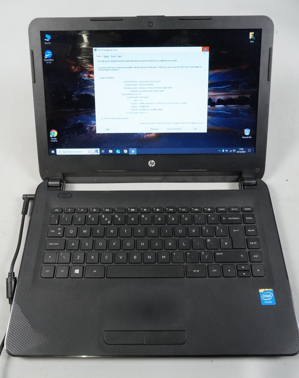 HP TPN-I119 Notebook Laptop Dual Core Celeron N3050 1.60GHz 2GB Ram 32GB eMMC