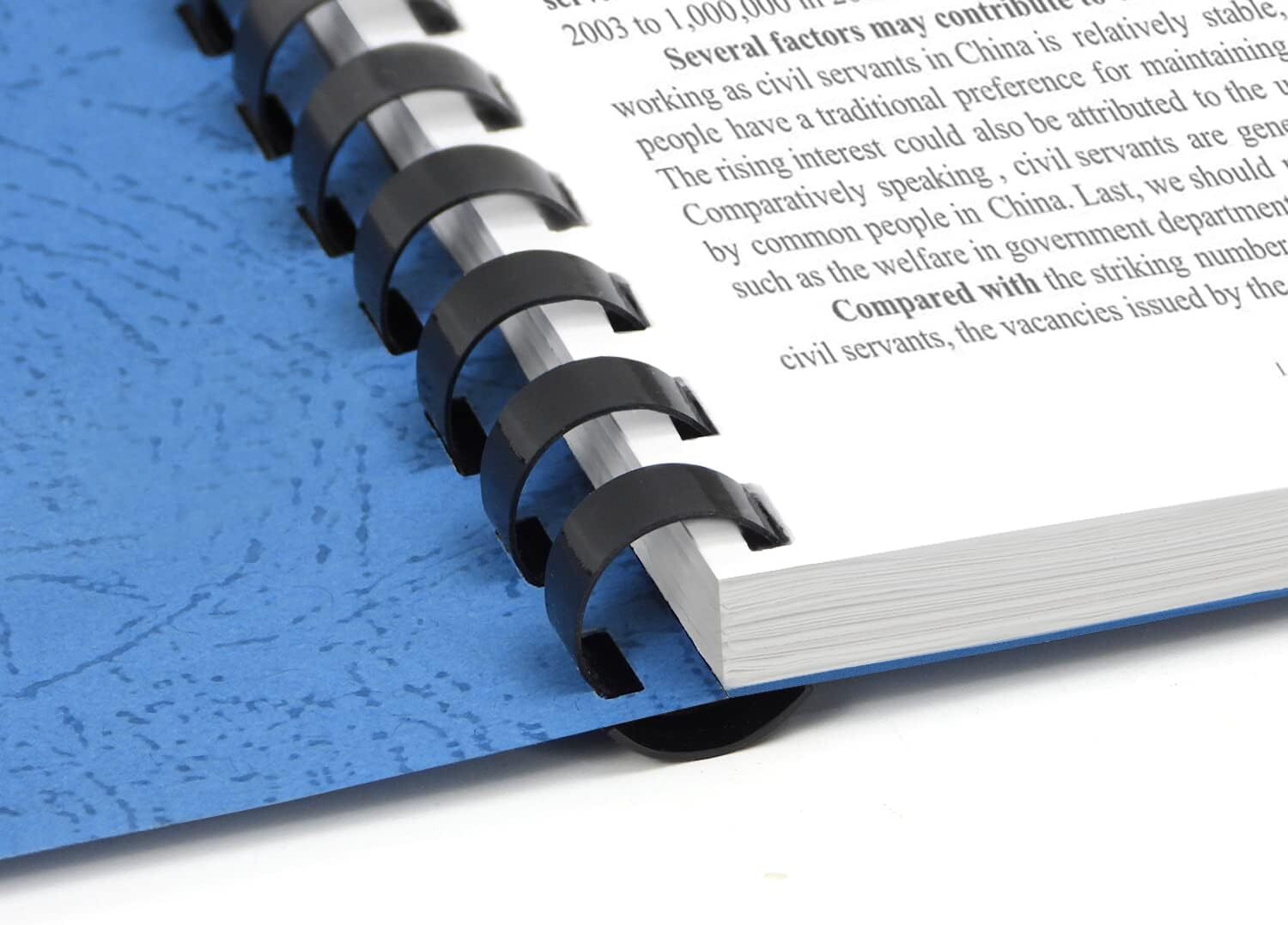 Black Plastic Binding Combs A4 21 Ring 90-145 Sheet, 12 14 16 18 mm, 80 pcs