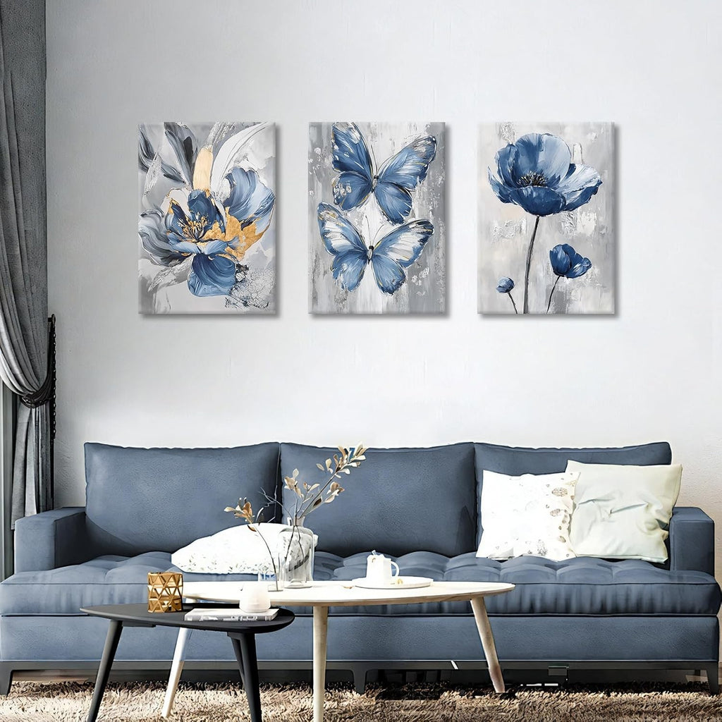3pcs Canvas Art Prints with Frame 40x60cm Wall Decor Ready to Hang Set of 3