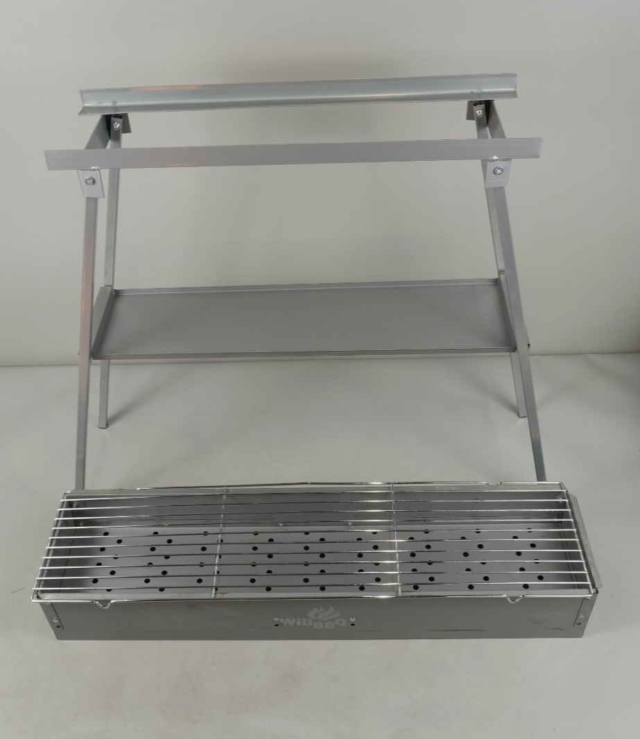 Portable BBQ Charcoal Grill Hibachi Steel BBQ WILLBBQ 31.6x7.1x5.1 inch