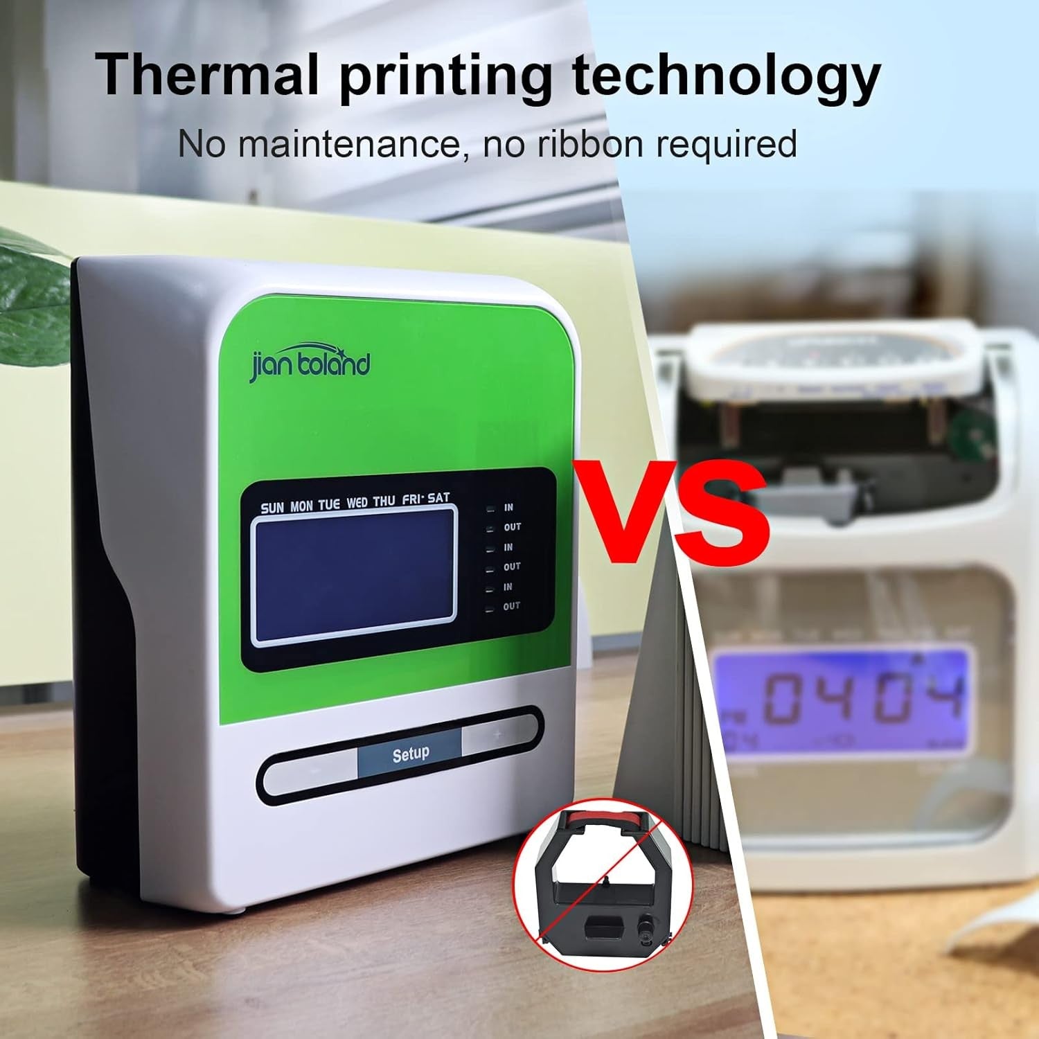 Clocking In Machine for Employees Business Time Punch Clock w/ 50 Cards & 2 Keys