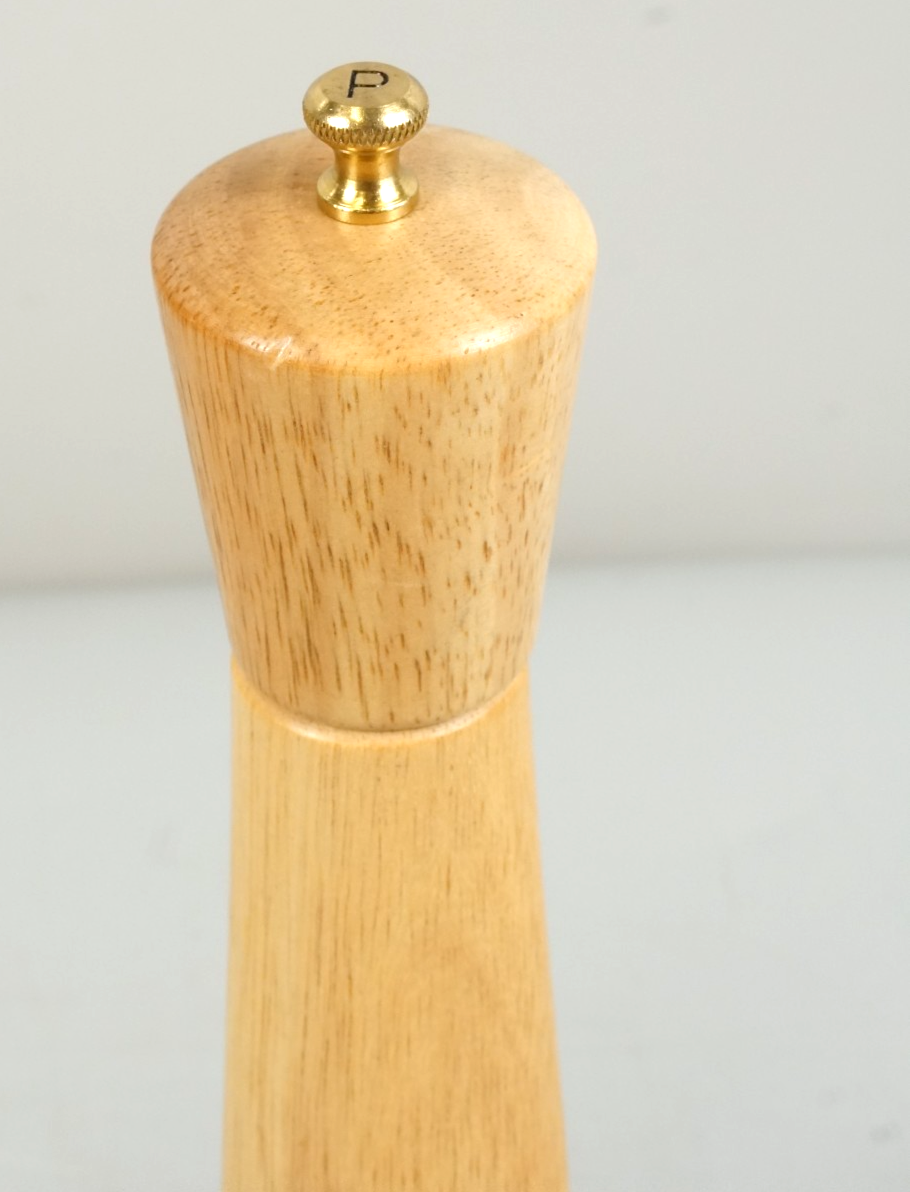 Large Wooden Pepper Mill 32cm Modern with Adjustable Stainless Steel Grinder