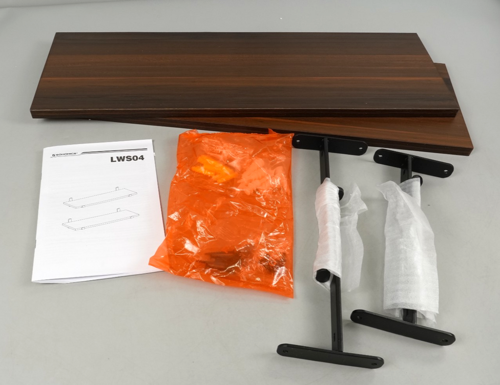 Floating Shelves set of 2 Decorative Retro Style Maximum Load 15 kg 60x20x7cm