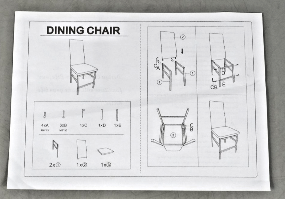 Dinning chairs set of 4 grey Rozhome compact space saving