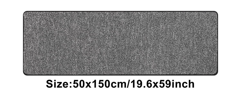 Fluffy Hallway Runner Rug Black White 50x150cm Kitchen Carpet Non Slip Washable