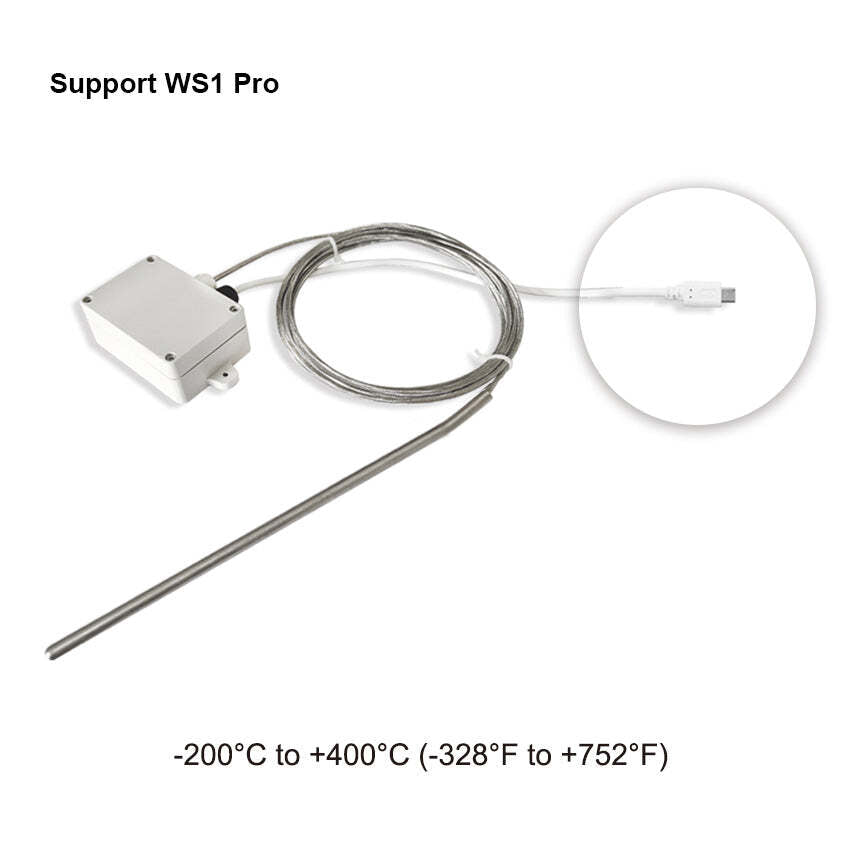PT-100 CFPT100-200mm Industrial Grade Temperature Probe USB -200~400C MODBUS_RTU