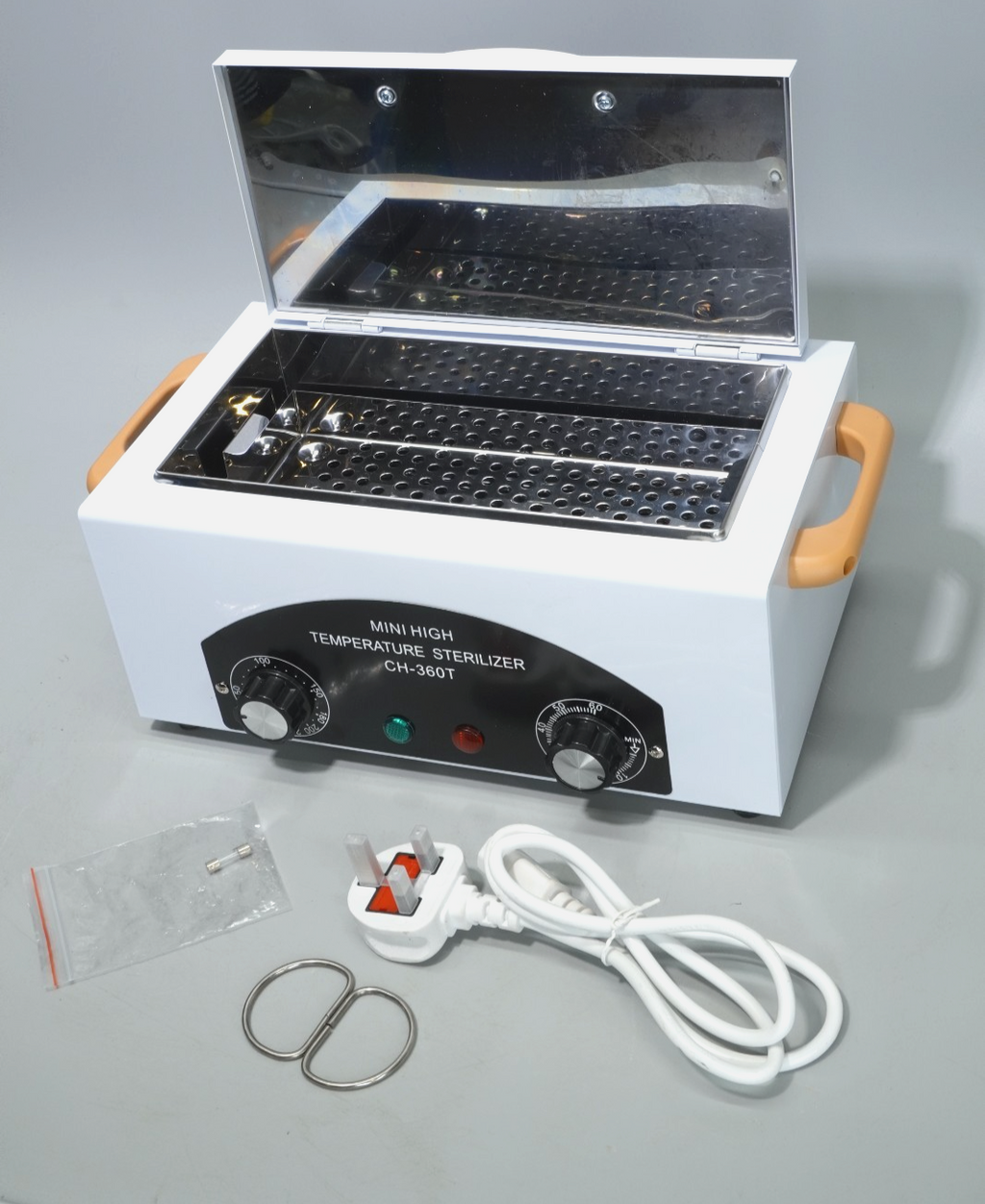 Heat Sterilizer w Timer f Metals / Ceramic Tools High Temperature Cleaning 220°C