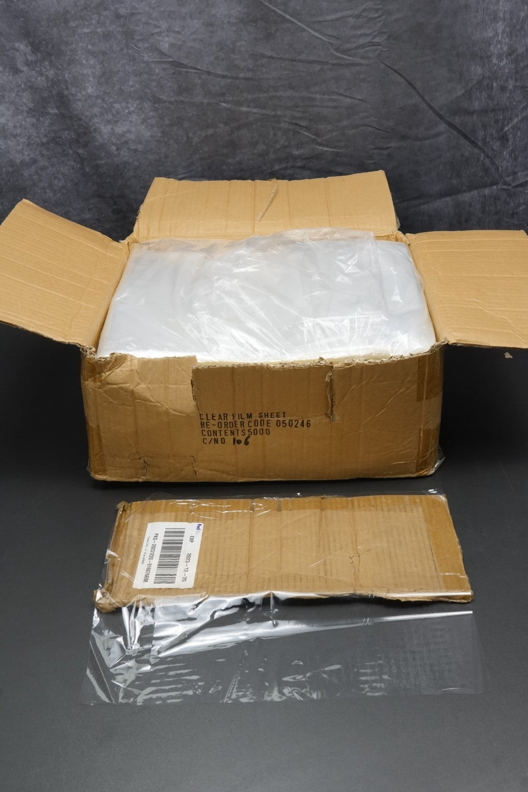 Clear Film Sheets 5000 Pack Re-Order Code 050246 Packaging Sheets 380x280mm
