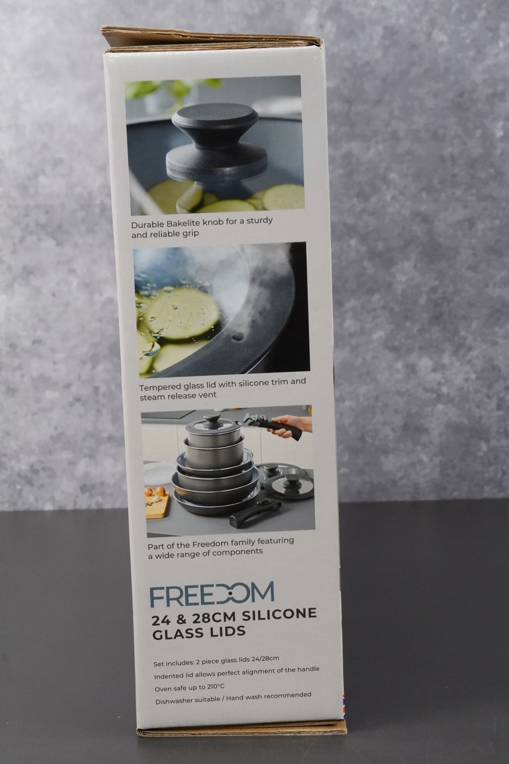Tower Freedom T800206 24cm 28cm Silicone Glass Lids 2 Piece Set