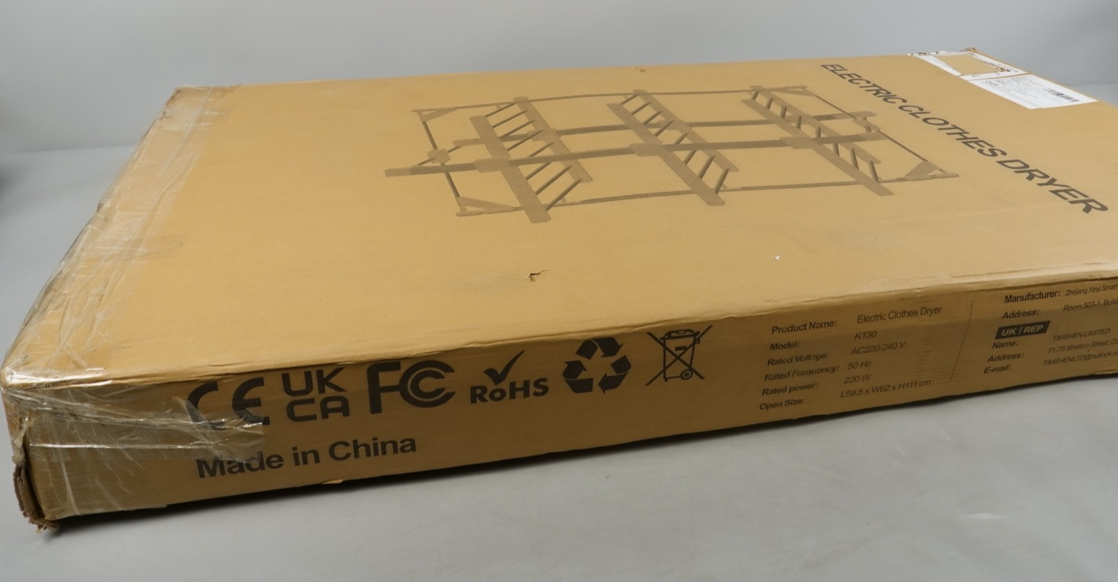 Electric Heated Clothes Airer 3-Tier Dryer Rack with 24 Heated Bars