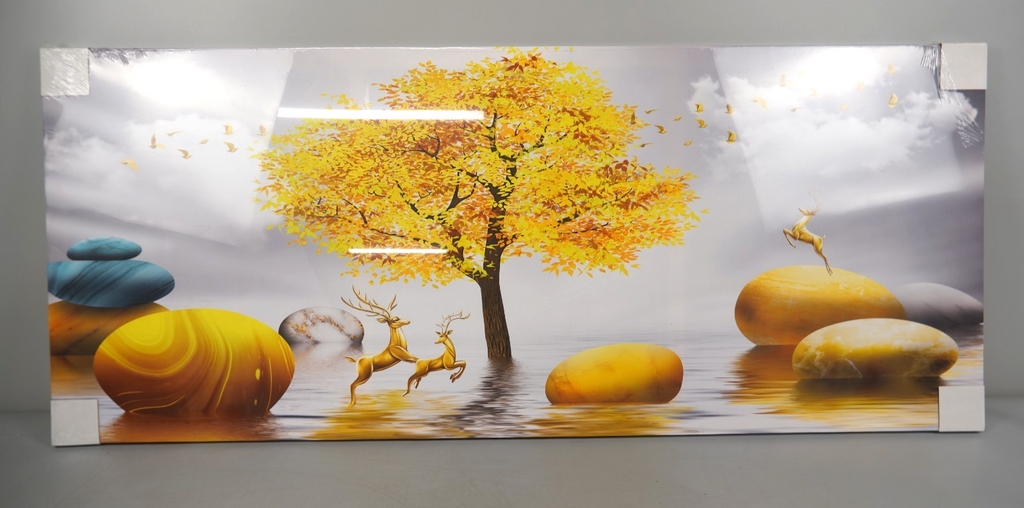 Canvas Art Print with Frame 120x50cm Abstract Wall Decor Ready to Hang