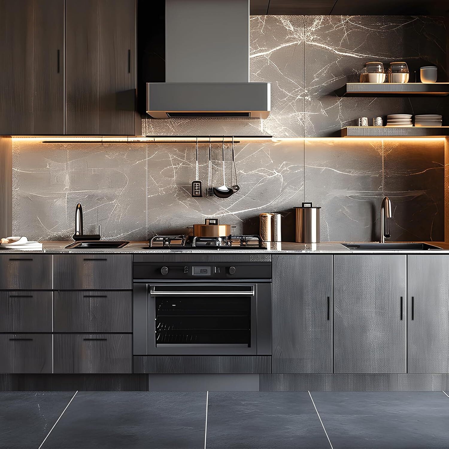 Black Stainless Steel Handles Drawer Wardrobe 5 x 128mm Hole Centre Matte