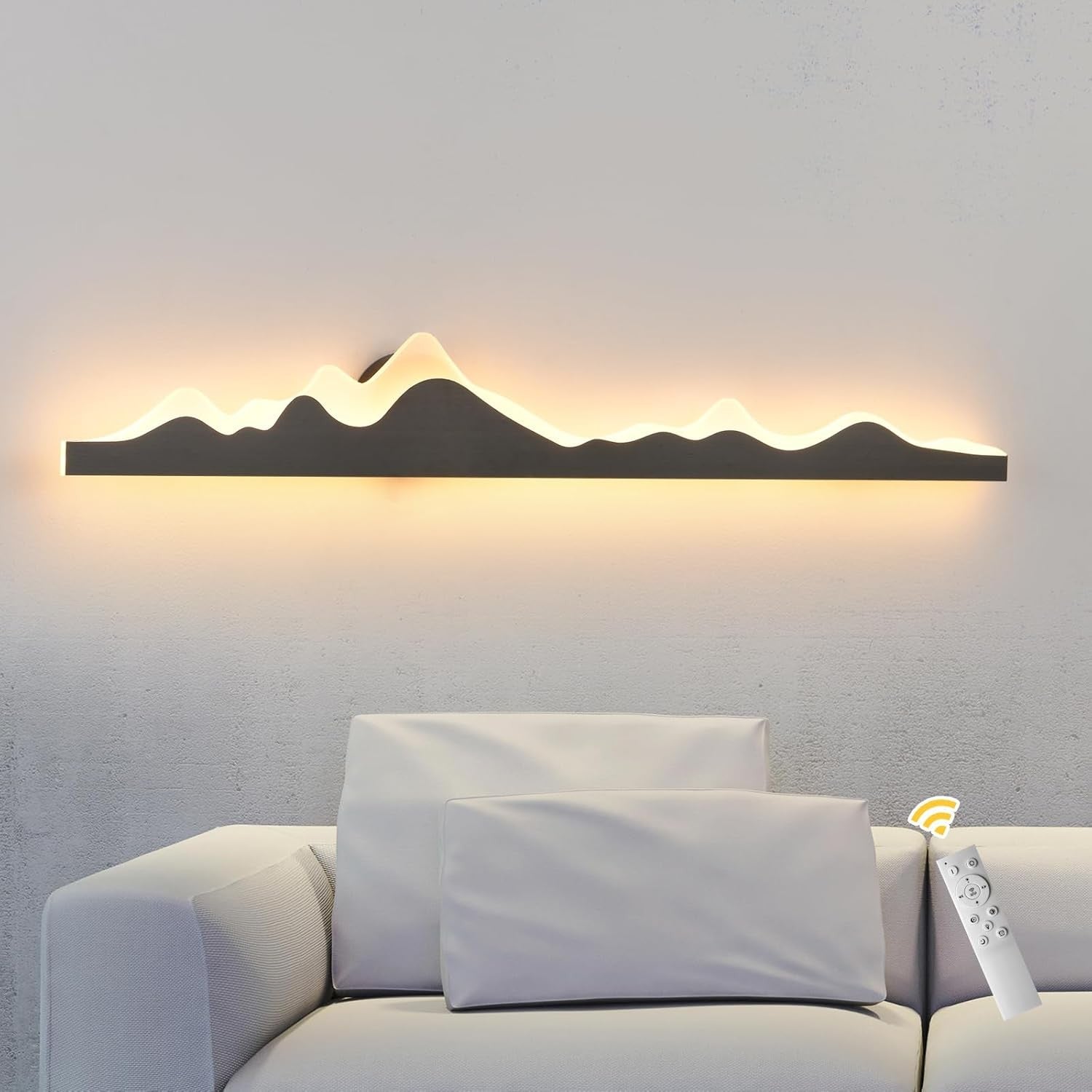 LED Wall Light Wall Art  Lighted Dimmable with Remote Control 120cm