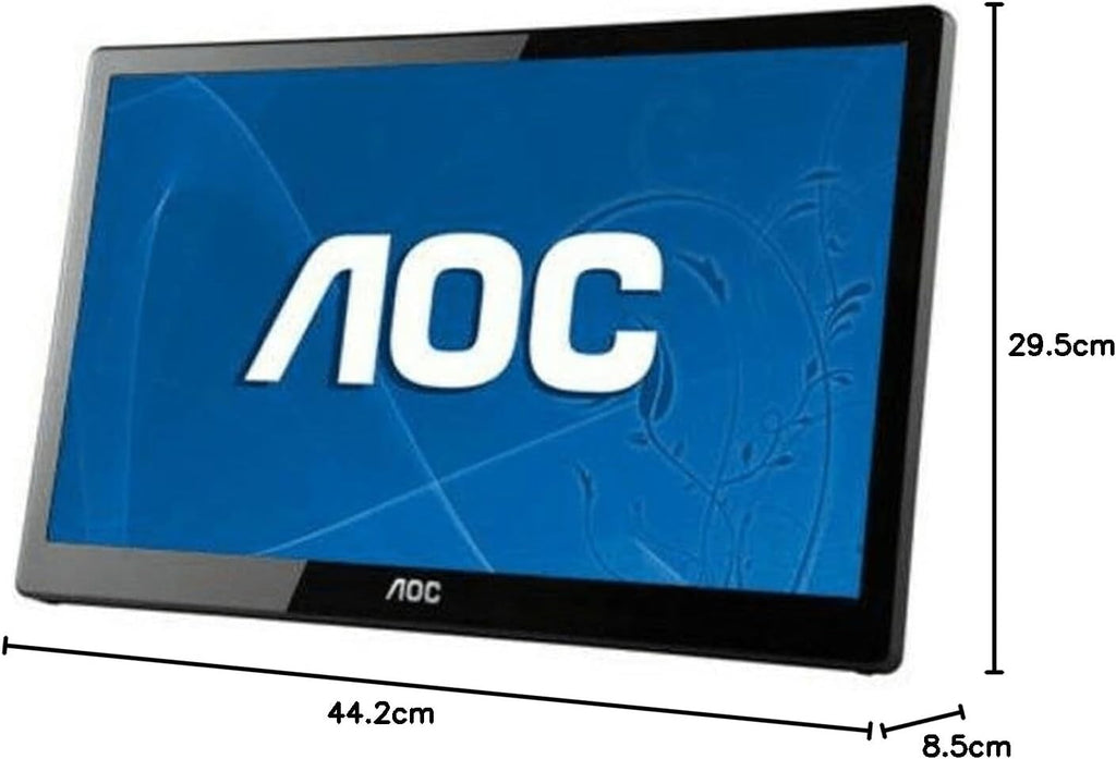 AOC Portable Monitor E1659FWU 15.6” USB 3.0 LED (156LM00005) USED w Carry Case
