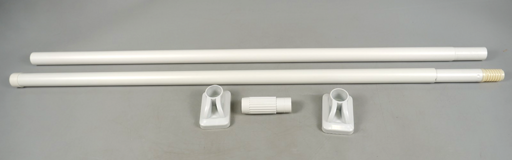 Curtain Telescopic Pole Rod 110-300cm No Drill 35kg Capacity 33mm Steel Rail