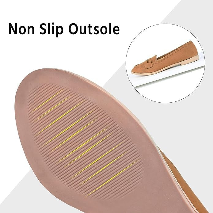 UK7 Womens Loafers Moccasins Work Shoes Ladies Slip On Brown Brown Size EU40