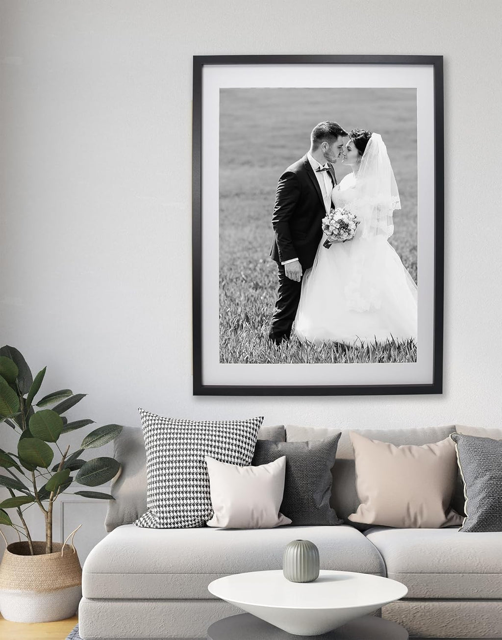 50x70cm Black Picture Frames Set of 3 with Mounts for 40x60cm, 70x50cm Poster