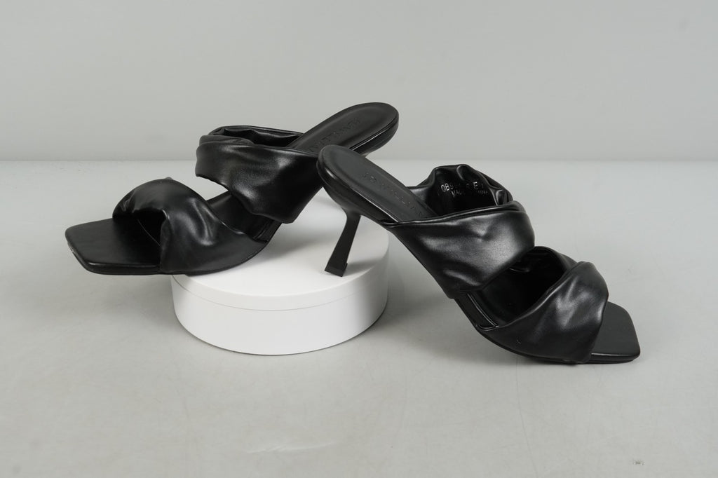 UK 7 Black Two Bar Mule Heels Wide Fit (E) JD Williams Slip-On Heels EU 40