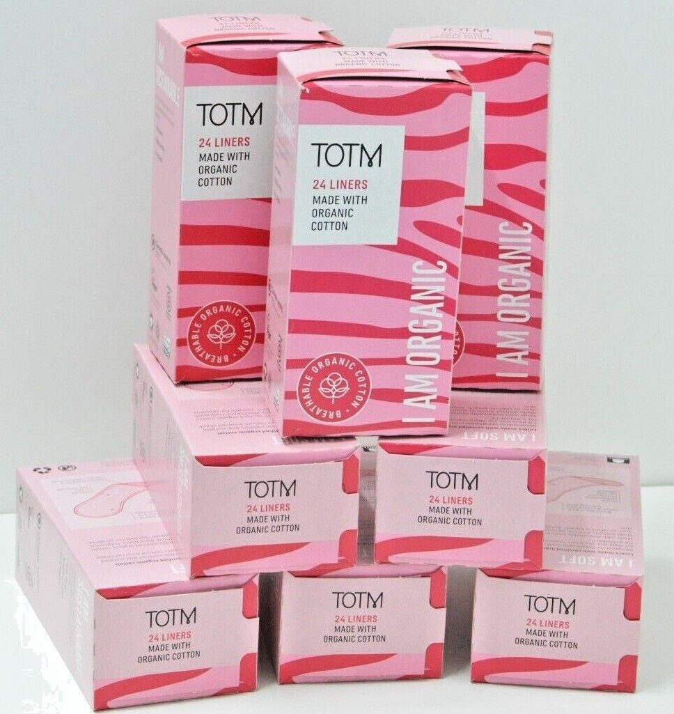 TOTM Daily Pantyliner Organic Cotton Non-Irritating f Sensitive Skin 24pcs Vegan