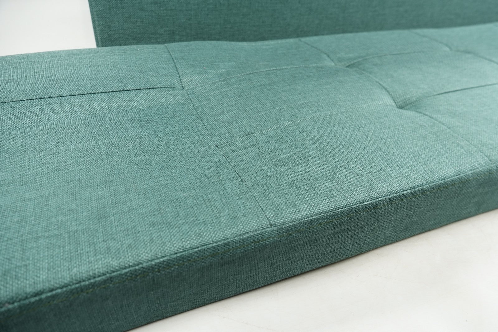 Storage Ottoman Bench 110cm Foot Rest Stool Linen Green
