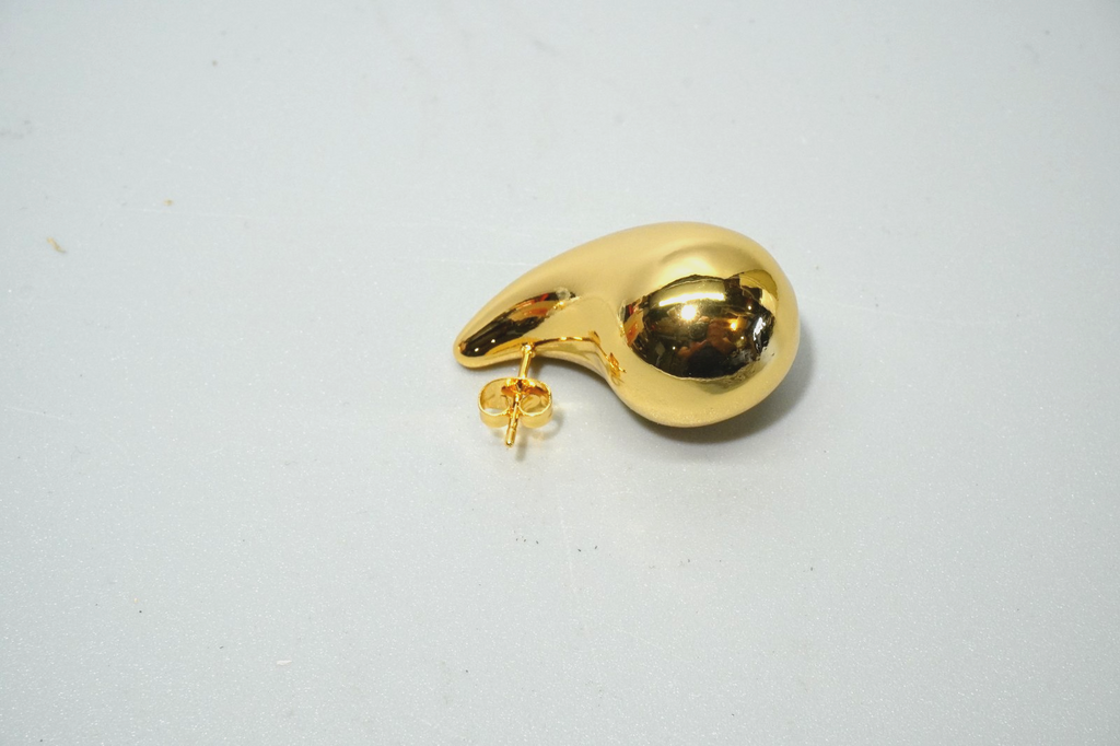 18K Earrings Dupes Chunky Teardrop Waterdrop Woman's Lightweight Hypoallergenic