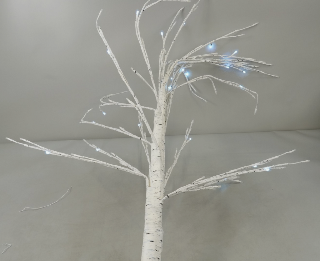 Artificial Birch Tree Lighted 6FT Colour Changing LED Lights Timer White