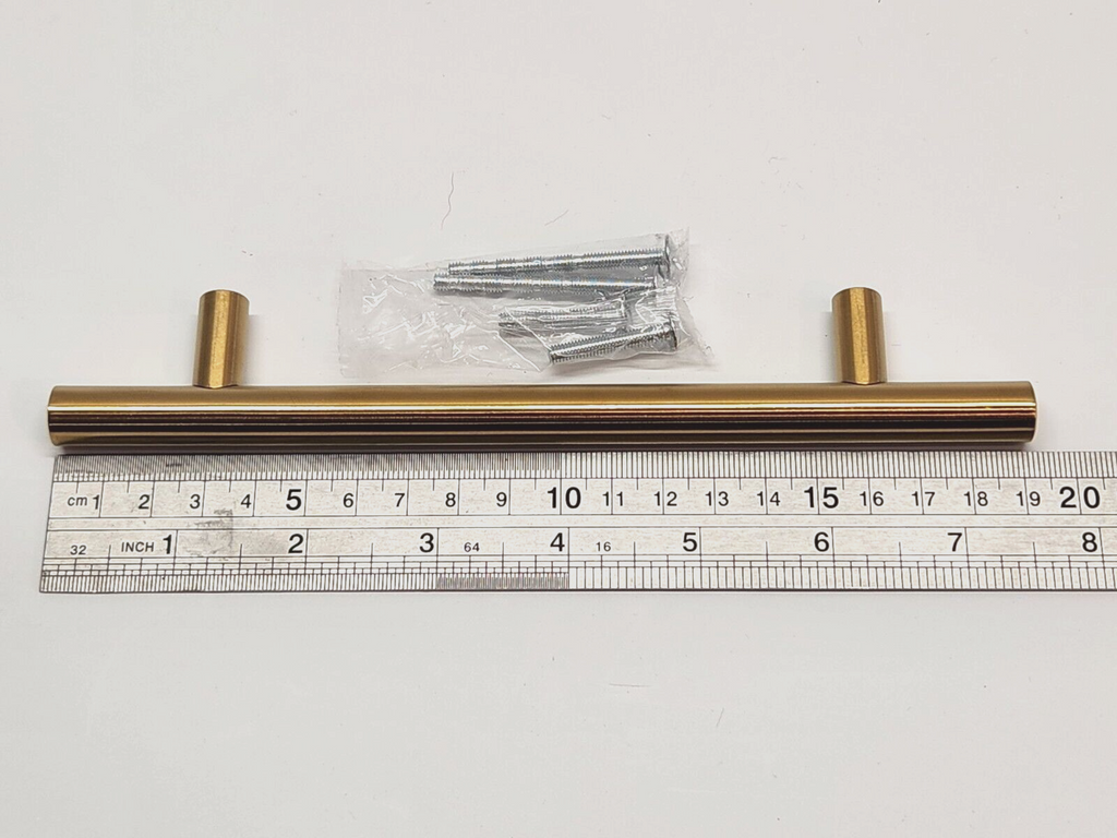 Gold Drawer Handles 5pcs 128mm Centres Stainless Steel Kitchen Cabinet Pulls