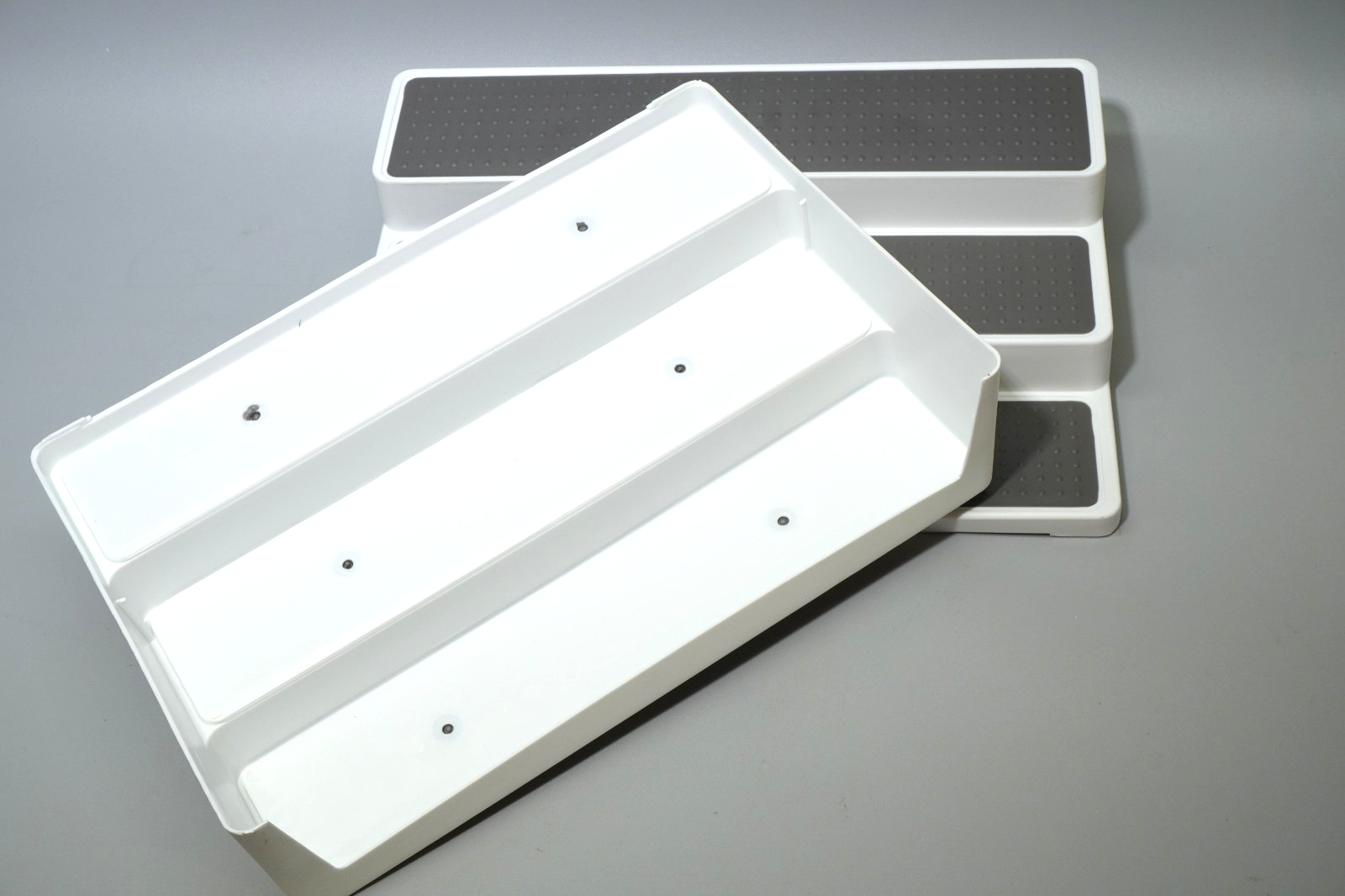 2 Pcs Spice Racks Organiser 3-Tier Kitchen Shelf Non-Slip Seasoning Shelf White