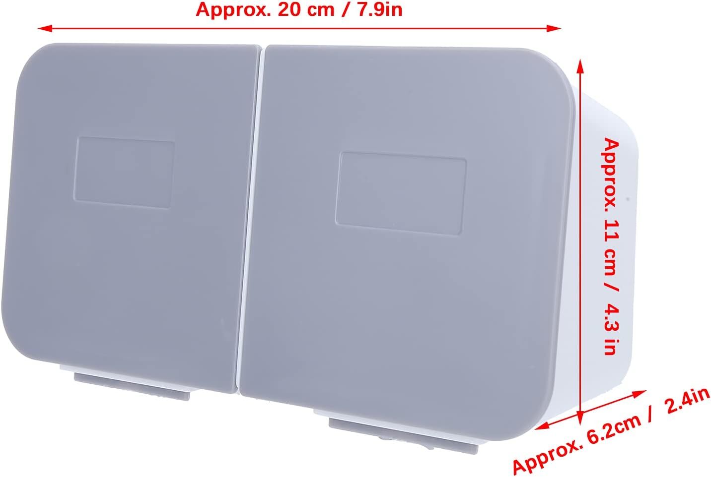 Makeup Q-Tips Holder Dispenser Organizer Wall Mounted Cotton Pads Cosmetics Grey