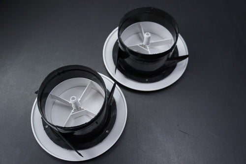 2x White Round Ceiling Air Vent Diffuser Covers Adjustable Ventilation Grilles