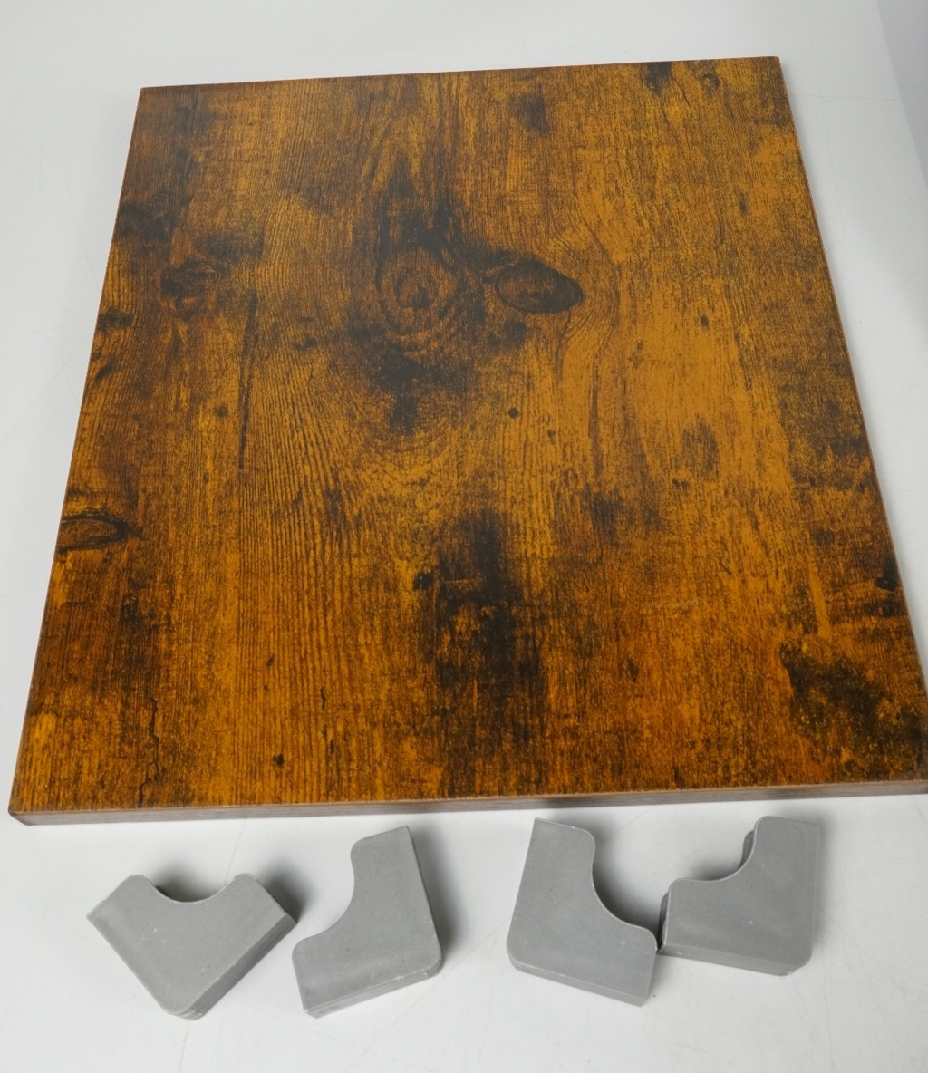 Charging Station Side Table Slim Narrow Bedside Table w 2 AC Outlets & 2 USB