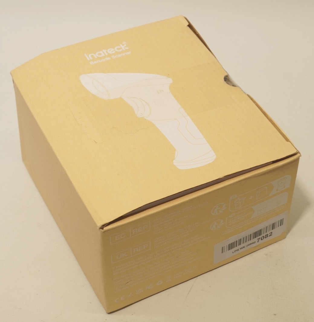 USB 1D Barcode Scanner with Intelligent Stand 220fps Very Fast Inateck BCST-33