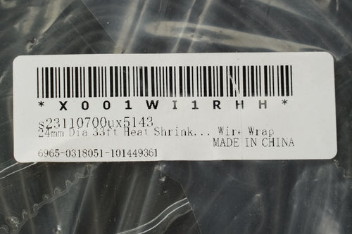 24mm Heat Shrink Tubing 10m (33ft) Black Wire Wrap Cable Sleeve Insulation Tube