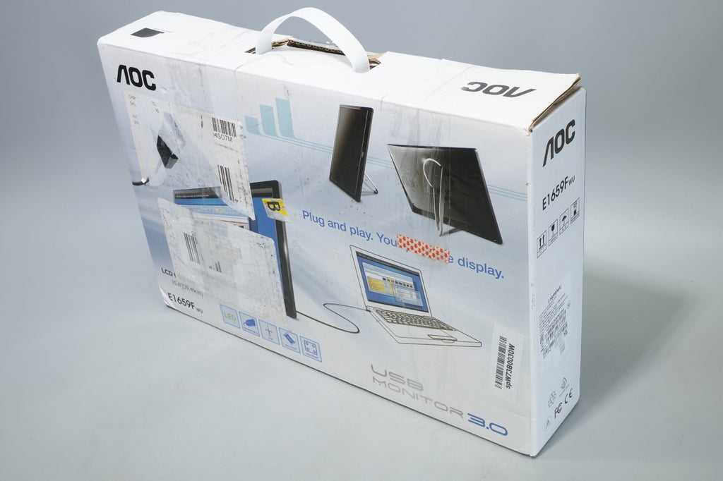 AOC Portable Monitor E1659FWU 15.6” USB 3.0 LED (156LM00005) USED w Carry Case