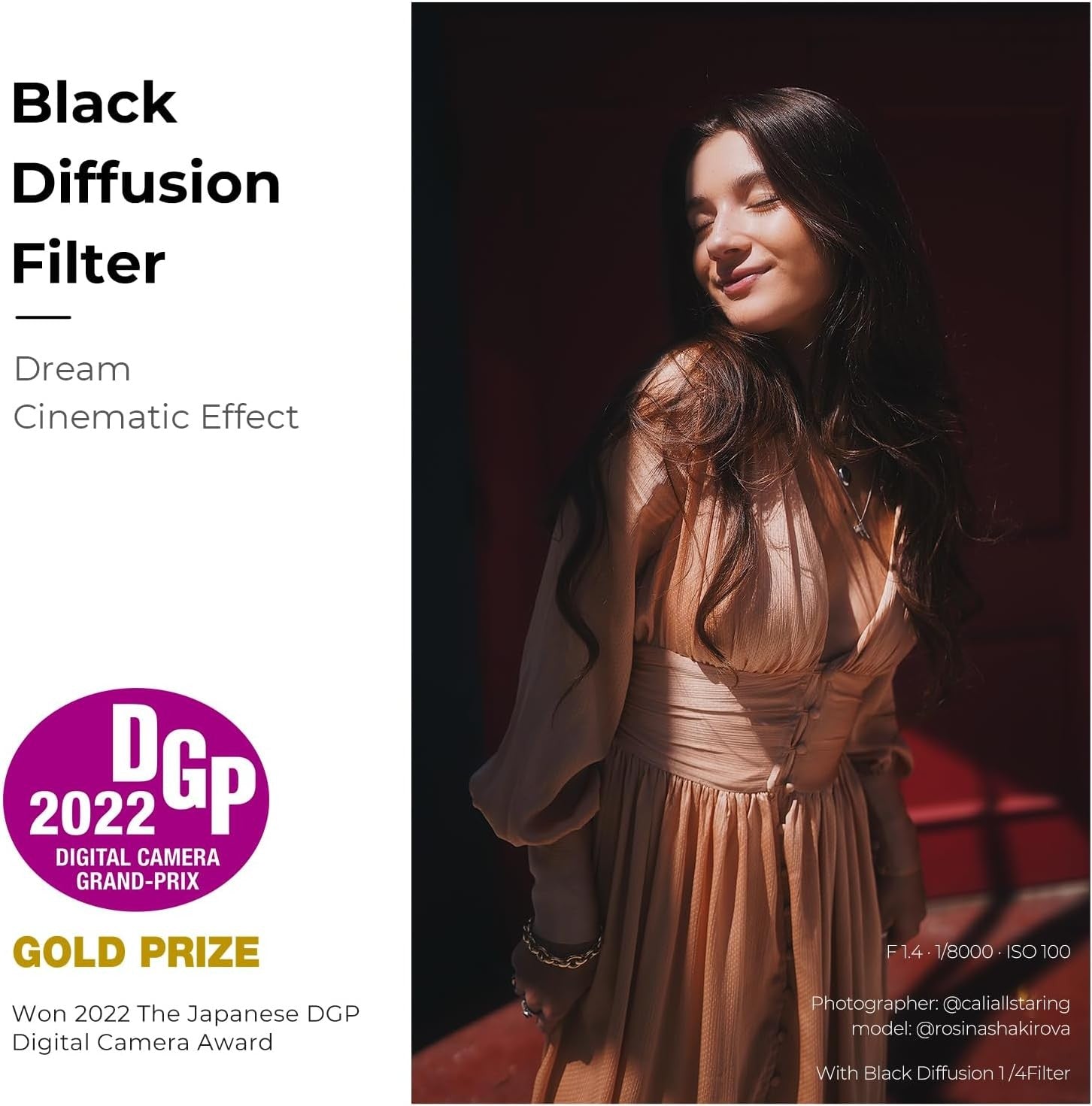 55mm 1/4 Black Diffusion Mist MRC Filter w Cap Soft Glow KentFaith K&F Concept