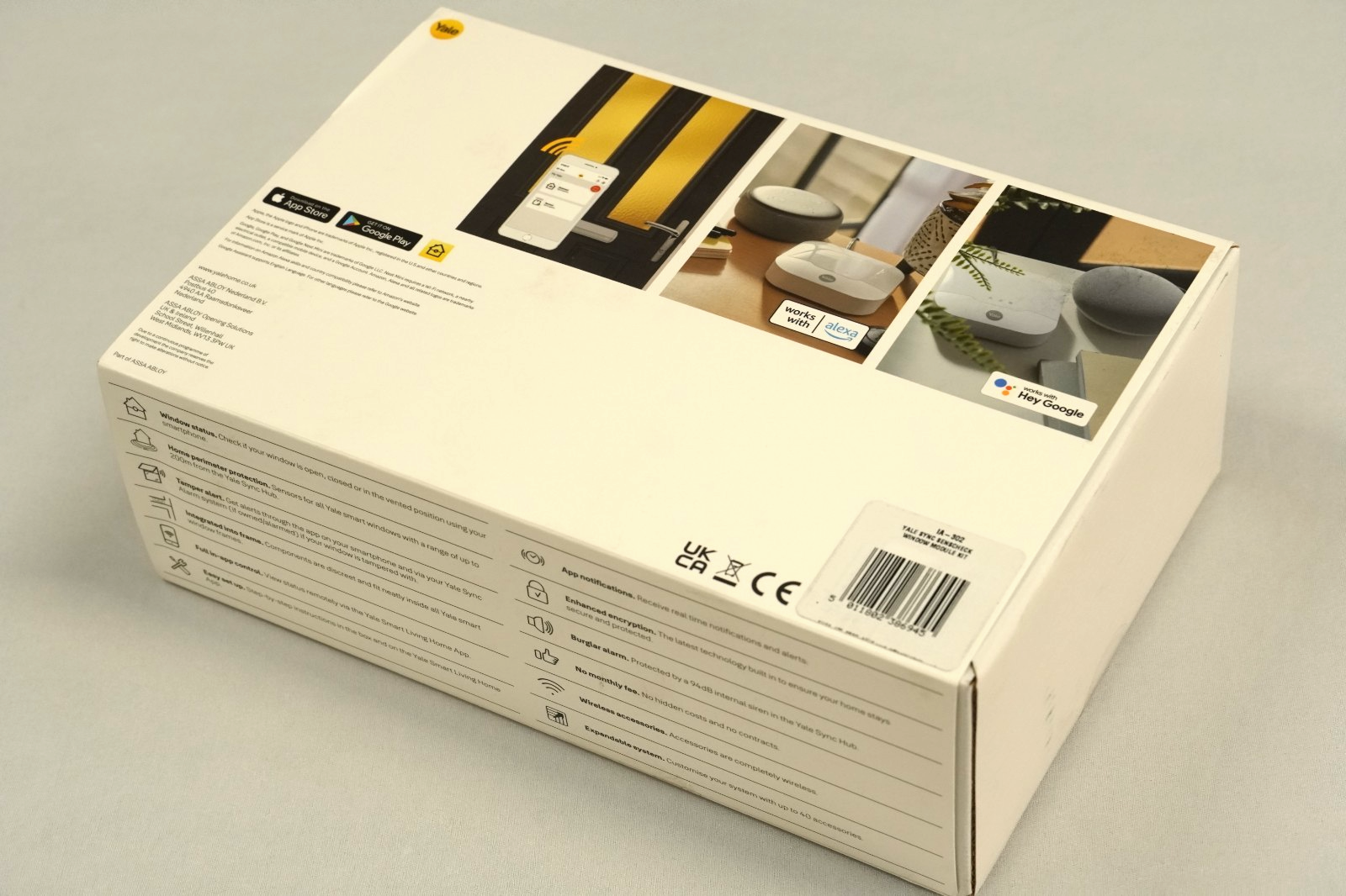 Yale SensCheck Window Sensor Kit Smart Home, Alexa & Google Compatible IA-302