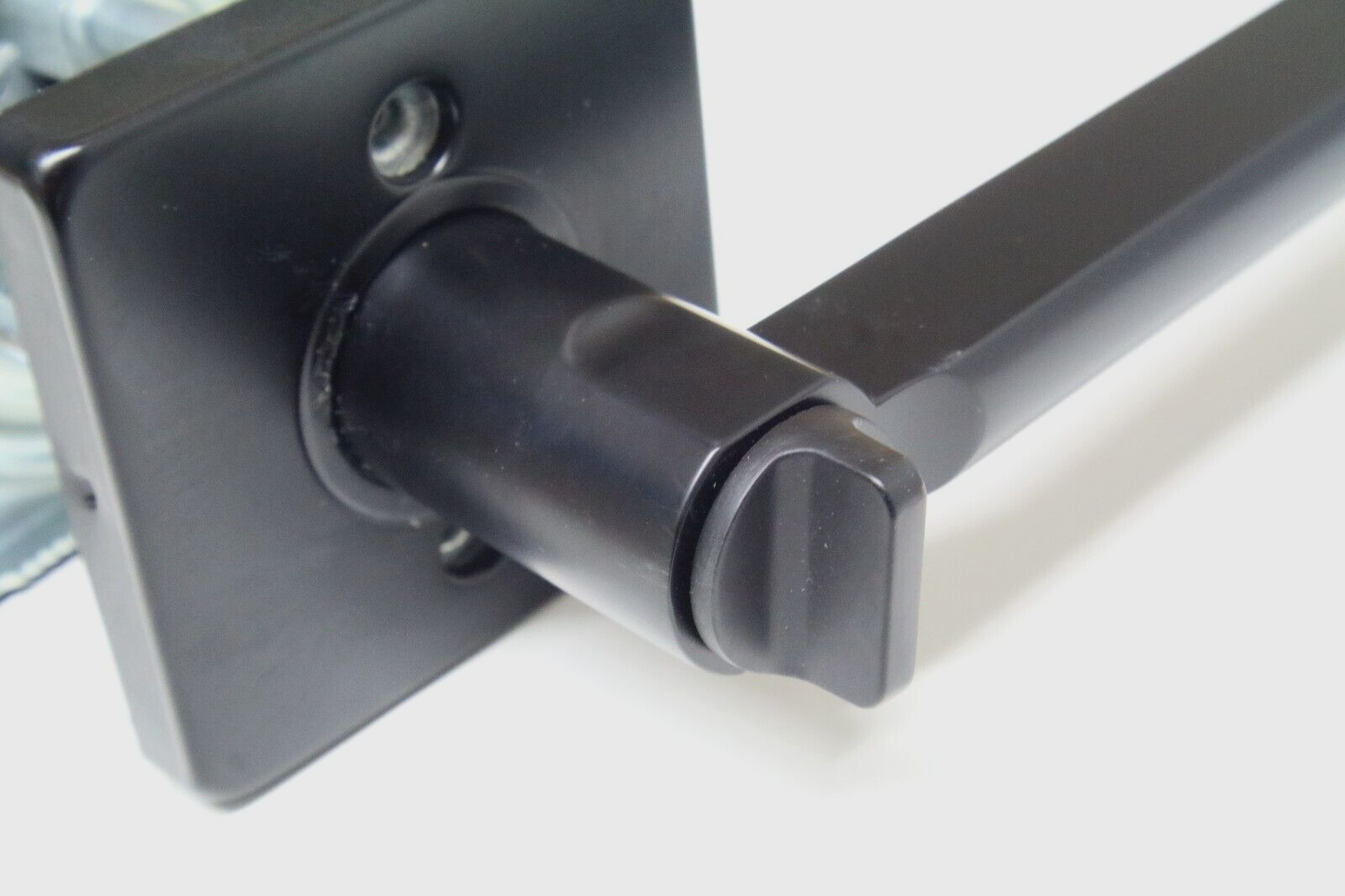 4x Square Door Levers Handle Thumb Turn Matte Black Modern Interior Privacy Door