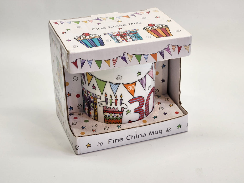 Happy Birthday 30yo Mug Fine Bona China Two Little Monkeys Little Snoring Mugs