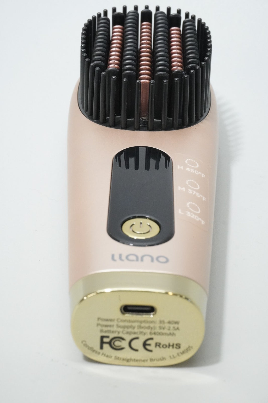 Portable Cordless Hair Straightener Rechargeable Negative Ion Hot Comb Purple